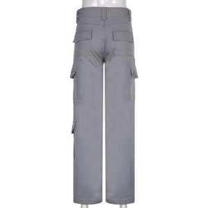 Pantalon cargo camouflage taille haute baggy large pour homme, 100% coton délavé coloré, camouflage, taille haute - Product Image 5