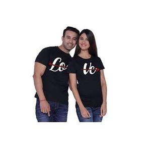 Parejas Amor Camisetas Combo San Valentín Cumpleaños Tema Traje Algodón puro Parejas de moda Camisetas a juego Superventas - Product Image 5
