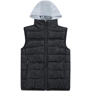 OEM Custom Design Men's Puffer Vest Winter Outwear Sleeveless Utility avec Hood Winter and Outdoor 3 level température heated - Product Image 4