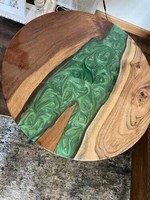 Cascade Rivière Table Basse Pterocarpus Erinaceus Poir. Table basse en bois résine époxy Live Edge