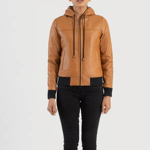 Chaqueta de Cuero Acolchada de Otoño para Mujer, a la Moda, con Forro de Nailon, Calidad Premium, Duradera, de Manga Larga, Impermeable - Product Image 1