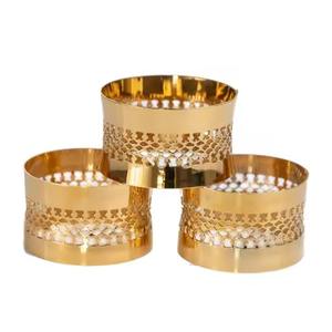 Handmade Luxury Metal Napkin Ring Premium Quality Handmade <b>Tissue</b> Holder Best Selling Fancy Metal <b>Tissue</b> Ring - Product Image 2