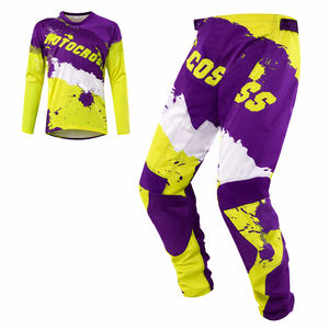 Conjunto de Jersey y Pantalones de Motocross Personalizados para Hombre, Equipación de Carreras M X Sublimada Personalizada, Negro Verde - Product Image 4