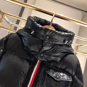 Veste d'hiver surdimensionnée en duvet de canard personnalisée, manteau brodé à plumes, logo décontracté, vestes pour hommes - Product Image 4