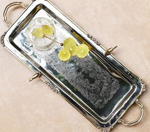 Bandeja de servicio de cobre de alta calidad con mango de metal, bandeja de servicio de cobre de boda decorativa hecha a mano para el hogar - Product Image 4