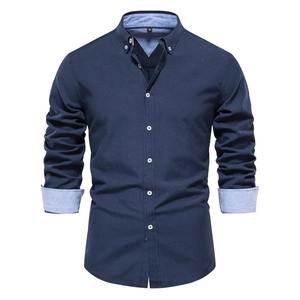 Camisas informales de alta calidad para hombre, mangas completas personalizables, estampado elegante, transpirable, diseño de cuello levantado, nuevo informal personalizable - Product Image 4