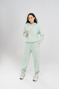 Sweat à capuche et survêtement de haute qualité pour femmes 100% sweats et pantalons de survêtement en coton pour l'automne printemps XS taille survêtement blanc - Product Image 5