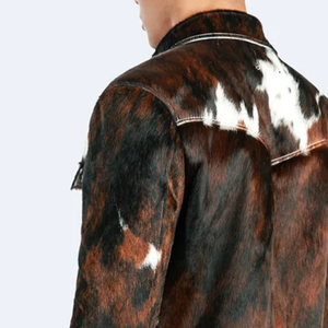 Veste en cuir de vache pour homme, vente chaude, style tendance pour l'hiver, veste en cuir de vache pour homme - Product Image 5