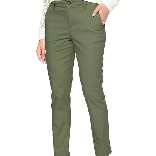 100% Katun Grosir Celana Chino Wanita Polos Warna Solid Slim Fit Celana Panjang Chino LURUS Formal untuk Wanita