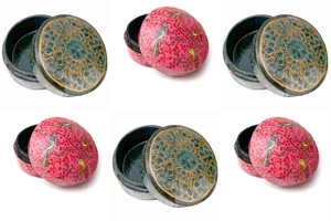 Traditional Kashmiri Art Paper Mache Trinket <b>Box</b> With Colorful Patterns Ideal For Gifts And <b>Keepsakes</b> - Product Image 6