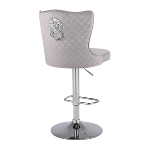 Grosir kursi Bar beludru Sarapan Modern Nordic, kursi restoran bar kopi dengan desain cantik - Product Image 5