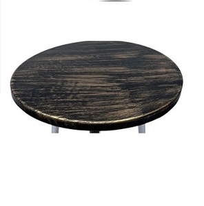 Metal Top SS <b>Side</b> <b>Table</b> With Brushed Texture on Top With <b>Black</b> and Gold Powder Coated Top - Product Image 2