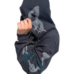 Men's Winter Wear Pullover <b>Fleece</b> <b>Hoodies</b> New Design with Rhinestones Solid Pattern Windproof Comfortable French Terry Pakistan - Product Image 2