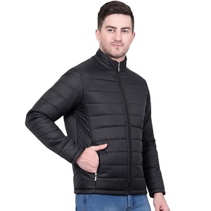 Men's Premium Quality 100% Polyester Stand Collar Puffer Jacket Full Zipper Winterwear Streetwear Formal Style <b>Winter</b> Front - Product Image 2