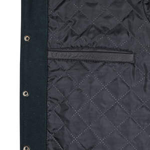 Chaqueta de lona con mangas de piel de vaca auténtica de lana de béisbol Bomber Letterman Varsity para hombre para temporada de invierno - Product Image 6