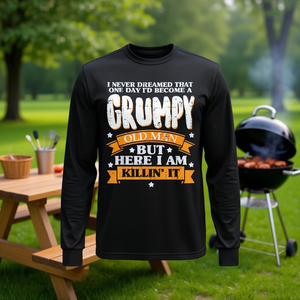 Maglietta a maniche lunghe da uomo Grumpy Old Man Fathers Day Grandpa per una festa divertente e alleggerita! - Product Image 3