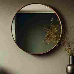 Nouveau design Fabriqué en Inde Miroirs de salon de beauté Cadre en bois rond moderne Design personnalisé avec qualité d'exportation - Product Image 6