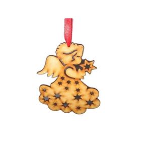 Estatuilla de Ángel de madera, figuritas de Ángel rústico, hecha a mano figurita de Ángel guardián, regalos decorativos de Navidad - Product Image 2