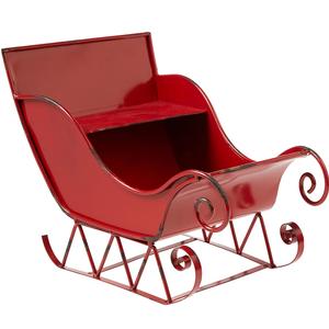 Elegant Design Red Metal <b>Sleigh</b> for <b>Christmas</b> Decor Made With Customized Sizes With Sizes 14 X 10.75 Inches at Cheap Prices - Product Image 1