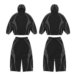 ชุดเสื้อฮู้ดกันลมสไตล์สตรีทแวร์สำหรับฤดูหนาวแบบสั่งทำพิเศษ ลวดลายพิมพ์แบบซับลิเมชั่นแบบฟอกสี ประดับด้วยคริสตัลหลากสี-แบรนด์ส่วนตัว - Product Image 6