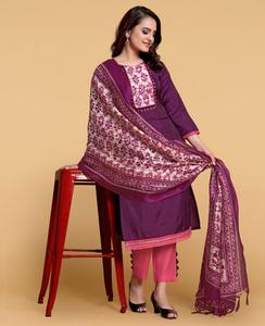 2022ล่าสุดทำจากผ้าขนสัตว์ Kurti ปักตรงสำหรับผู้หญิงในราคาขายส่ง - Product Image 3