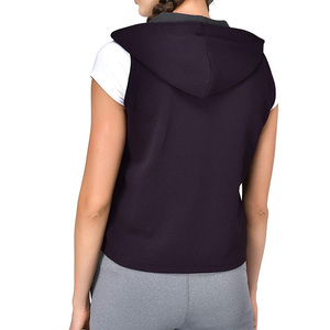 Femmes léger sans manches Gym Fitness sweat à capuche décontracté personnalisé marque privée haute qualité maillot respirant longue longueur nouveau - Product Image 3