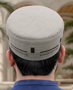 Stylish Waterproof Stitched Cap for Islamic Occasions Namaz Breathable Soft <b>Fabric</b> for Men's Comfort Sports <b>Outdoor</b> Daily Use - Product Image 2