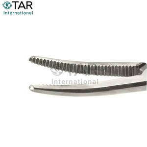 Fórceps curvos de 14cm, pinzas hemostáticas quirúrgicas de acero inoxidable de primera calidad, pinzas hemostáticas de bloqueo veterinario, instrumentos médicos - Product Image 5