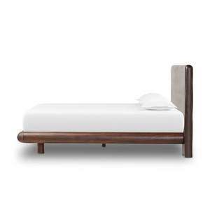 Daabadi Furnico Minimalist Solid Teak <b>Wood</b> <b>Platform</b> <b>Bed</b> Frame High Quality and Sturdy Customizable Size for Rustic Bedroom - Product Image 4