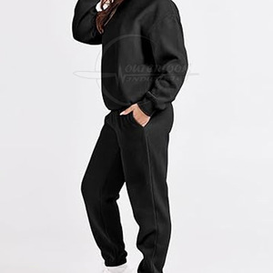 Nouveau modèle Ensemble de survêtements en coton personnalisé pour femmes Ensemble de survêtements de rue de qualité supérieure - Product Image 4