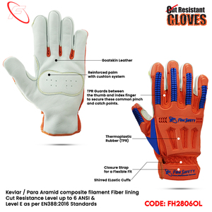 Gants de travail robustes 2026 pour mécaniciens et ouvriers du bâtiment, résistants à l'huile, avec paume et phalanges renforcées, certifiés ANSI EN388 - Product Image 5