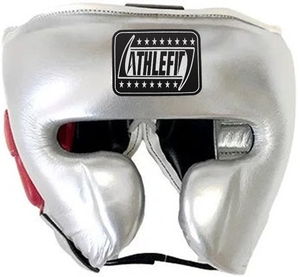 Casco de boxeo de cuero mantélico ajustable con logotipo personalizado Protector de cabeza facial Entrenamiento DE LUCHA Venta al por mayor Industrias Athlefit - Product Image 6