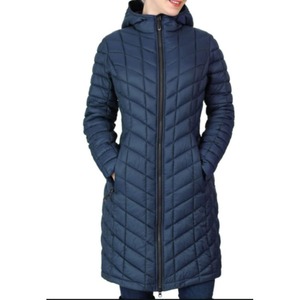 Veste longue en satin polaire à capuche pour femme Coupe-vent Écologique Manteau d'hiver de qualité supérieure - Product Image 1