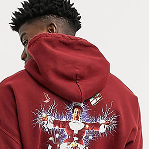 Estilo de tendencia Impresión de sublimación personalizada Sudadera con capucha de invierno Algodón/Poliéster Mangas completas Jersey Color sólido - Product Image 5