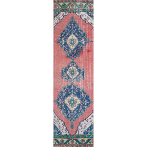 Vintage <b>Red</b> Orange Hand Knotted Wool Rugs Large Area Jaipur Pae-2496 Medallion for Home Living Room Hallway New-Jaipur Rugs US - Product Image 1