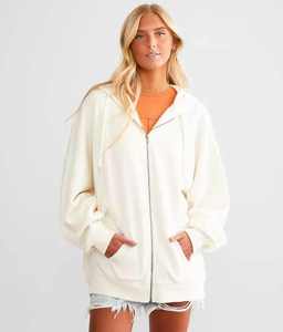 Meilleure qualité dames sweats à capuche fermeture éclair décontracté Style régulier confortable Sherpa manches longues automne doublé respirant pour tenue décontracté - Product Image 5