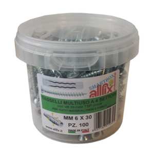 Allfix 50 Tasselli Con Viti F4 Mm.8 - Product Image 1
