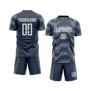 Meilleurs ensembles d'uniformes de football/soccer unisexes à col en V en polyester respirant de haute qualité, personnalisables, à manches courtes et séchage rapide - Product Image 5