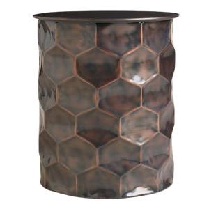 Antique Metal Hammered Side <b>Stool</b> Drum Shape Decorative Classic Luxury Top Selling Aluminum <b>Vintage</b> Accent <b>Stool</b> Modern Product - Product Image 5