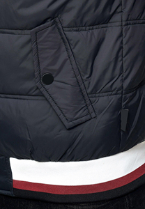 Veste d'hiver matelassée en toile de haute qualité, taille plus, col rabattu, panneaux cousus, tendance, respirante, légère pour hommes - Product Image 2
