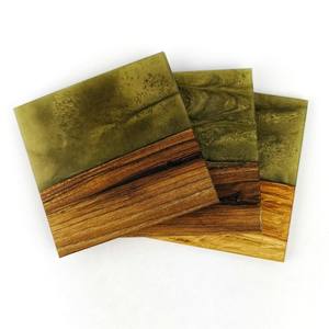Personalized Handcrafted Wooden Drink <b>Coaster</b> <b>Set</b> Handmade Marine Resin <b>Coasters</b> Customizable High Quality Resin for Home - Product Image 2