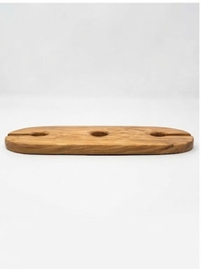 Porte-bouteilles en bois de manguier avec supports à verres, design rustique, vaisselle réutilisable - Product Image 6