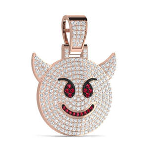 Luxueux élégant diable visage Leb cultivé diamant fin pendentif et charme Style Hip Hop cadeau parfait pour les occasions spéciales - Product Image 3