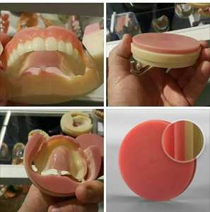 แผ่นดิสก์ <span class=keywords><strong>PMMA</strong></span> สีชมพูสำหรับทันตกรรมมีความยืดหยุ่น A1/A2/A3แล็บทันตกรรมมีขนาด98/95/Ag - Product Image 6