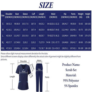 Haute qualité Polyester Spandex Jersey respirant soins infirmiers hôpital Scrubs OEM uniformes médicaux, y compris les blouses de laboratoire - Product Image 6