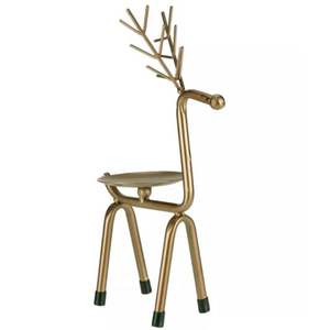 Bougeoir décoratif de renne de conception de fantaisie fait de bougeoir de fer en métal pour le bougeoir de photophore de salon - Product Image 1