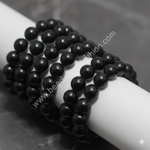 Wholesale Natural Black <b>Tourmaline</b> Gemstone Beads 8m High Quality DIY Jewelry Making Supplies for Necklace <b>Bracelet</b> Earrings - Product Image 2