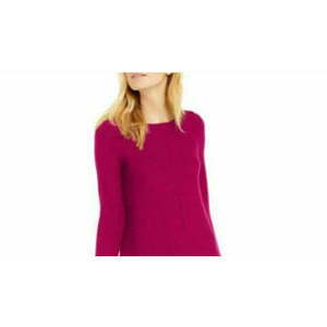 Maglione Casual da Donna Alfani Rosa a Costine con Dettagli a Bottoni, Traspirante, Sottile, con Fiocco Applicato, per Autunno Inverno, Taglia Media - Product Image 3
