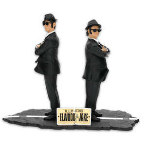Ensemble de figurines Blues Brothers Elwood & Jake en PVC, objets de collection inspirés de l'animation japonaise sur le thème des animaux - Product Image 1