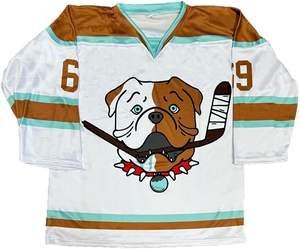 Camiseta de hockey sobre hielo de poliéster 100% de alta calidad, camiseta de hockey sobre hielo con logotipo de impresión por sublimación personalizada a la venta a precio barato - Product Image 2